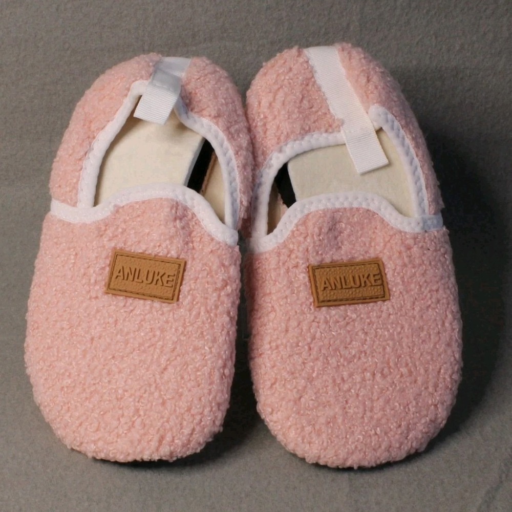 Toddler Girls Anluke Foldable Slippers For Easy Travel Pink Fits Size US 12/13